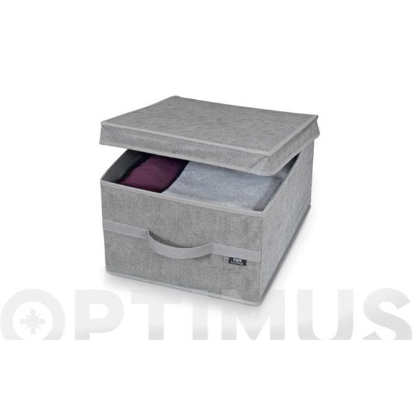 CAJA PARA GUARDAR ROPA COLOR PIEDRA TALLA L (38CM*50CM*24CM) JOBAR