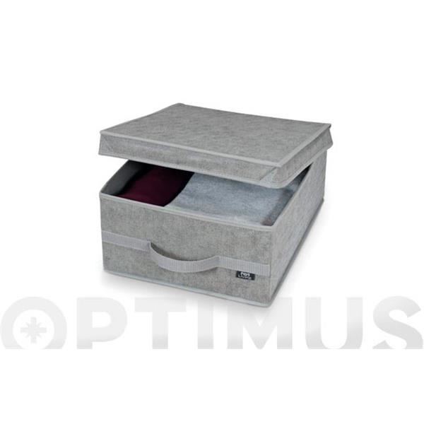 CAJA PARA GUARDAR ROPA COLOR PIEDRA TALLA M (35CM*45CM*18CM) JOBAR