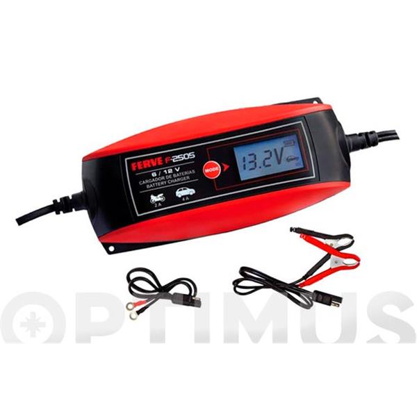 CARGADOR BATERIA HF 6 - 12 VO. 2A DE 2 O 4 AMP FERVE