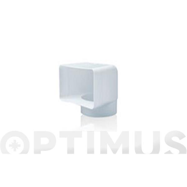 CODO VERTICAL TUBO EXTRACCION DE HUMOS PVC DE 110 X 55 A 100 MM GONAL