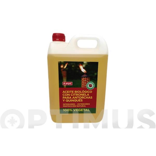 ACEITE BIOLOGICO PARA ANTORCHAS CON CITRONELA 5 LT ALAMPAT