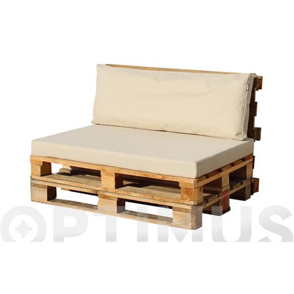 COJ&Iacute;N PARA ASIENTO DE PALET COLOR CRUDO 120 CM X 80 CM X 10 CM QF+