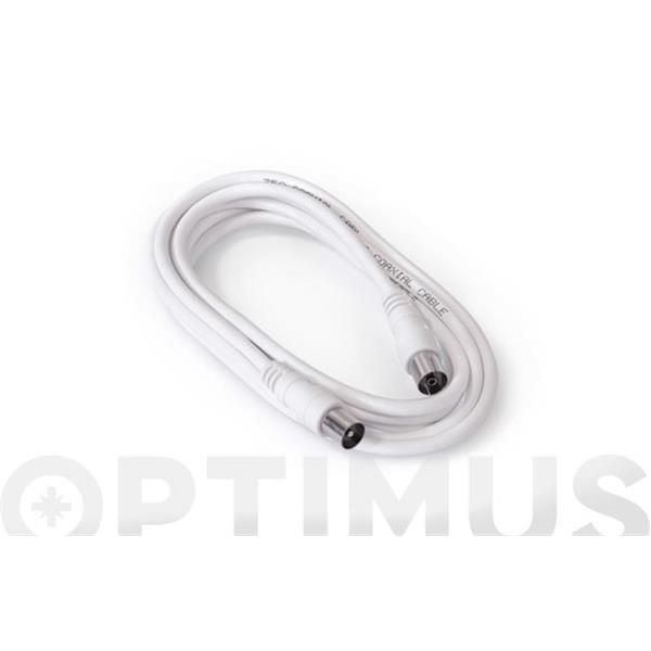 PROLONGADOR CABLE ANTENA BLANCO 2,5 MT AXIL