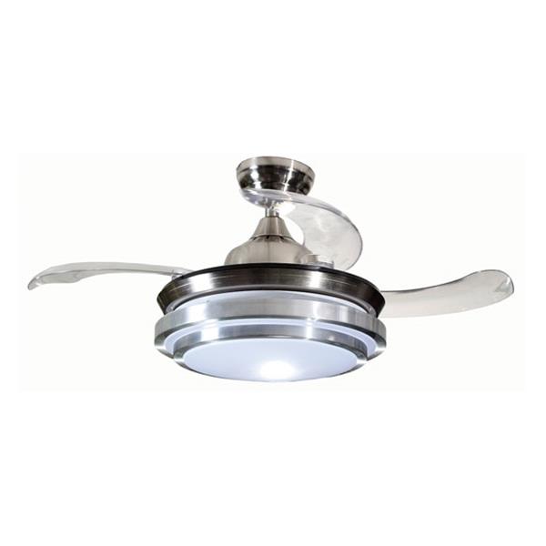 VENTILADOR DE TECHO CON 4 ASPAS RETRACTILES Y LUZ &Oslash; 11CM BOXPLUS