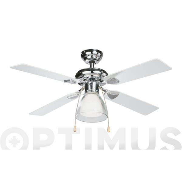VENTILADOR DE TECHO CON 4 ASPAS DE MADERA &Oslash; 106CM 50W PLAFON Y 3 VELOCIDADES BOXPLUS
