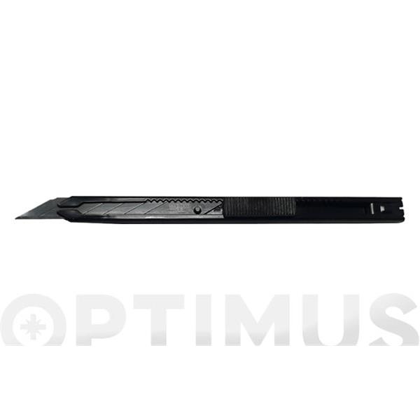 CUTTER METALICO PREMIUM 9 MM 30&ordm; SK2 CUCHILLA NEGRA DE ALTA CALIDAD SKH2, 30&ordm; MEDID