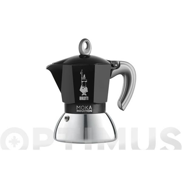 CAFETERA MOKA INDUCTION ALUMINIO/INOX 2 TAZAS NEGRA BIALETTI