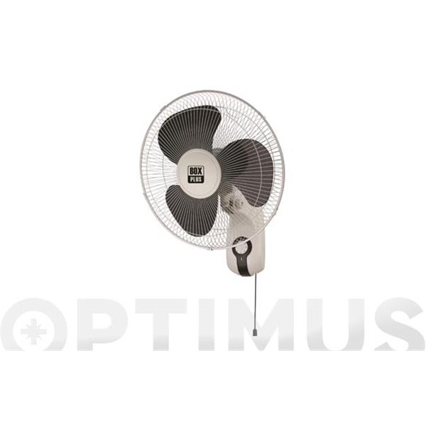 VENTILADOR DE PARED BLANCO OSCILANTE 40 WT Ø 40 CM 3 VELOCIDADES BOXPLUS