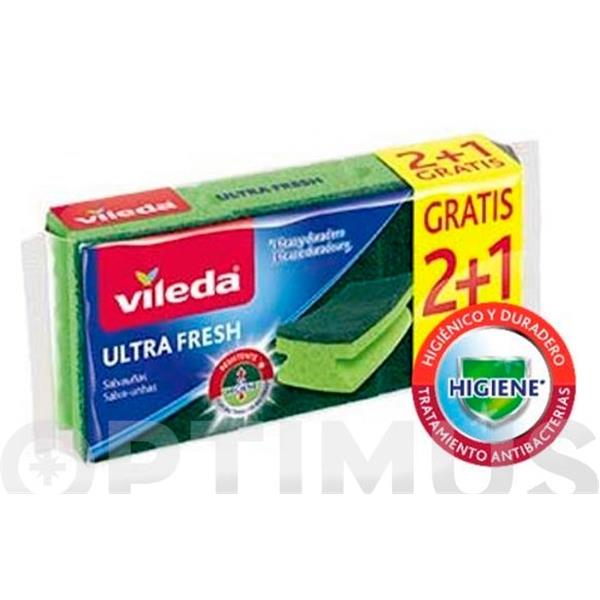 ESTROPAJO SALVAU&Ntilde;AS 2+1 ULTRA FRESH