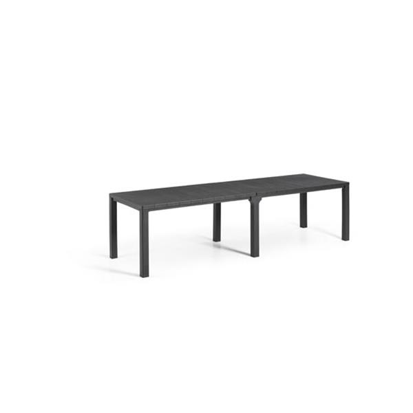 MESA RESINA JULIE DOBLE GRAFITO 294X90 CM/180X147 CM