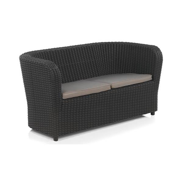 SOFA DOS PLAZAS RATAN RESINA NOVA GRAFITO