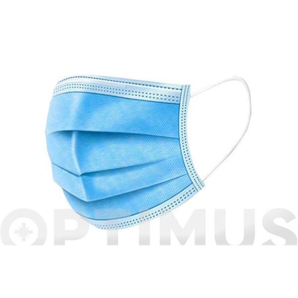 MASCARILLA QUIRUGICA DESECHABLE TIPO IIR AZUL 25 UNIDADES PRECIO POR CAJA QF+