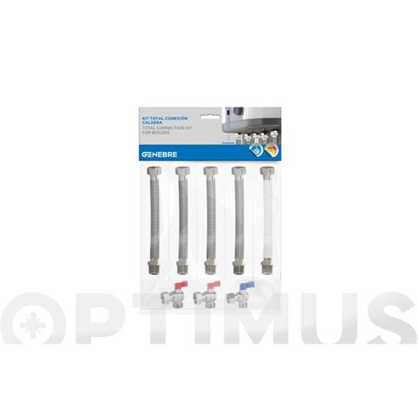 CONEXION PARA CALDERAS MURALES KIT CONECTORES + VALVULAS GENEBRE