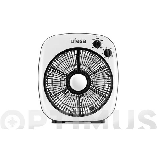 VENTILADOR DE SOBREMESA BOXFAN UFESA 50W &Oslash; 25CM 5 ASPAS, 3 VELOCIDADES & TEMPORIZADOR 