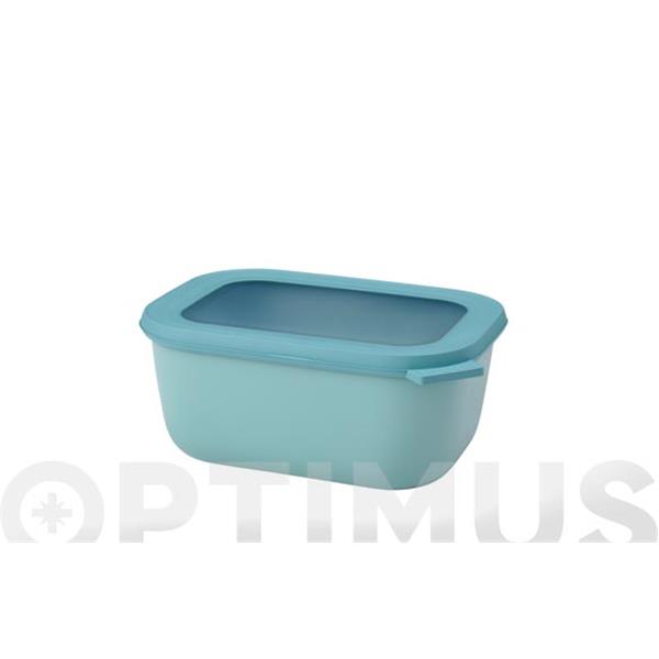 CONTENEDOR ALIMENTOS RECTANGULAR CON TAPA CIRCULA 1500 ML - VERDE NORDICO MEPAL