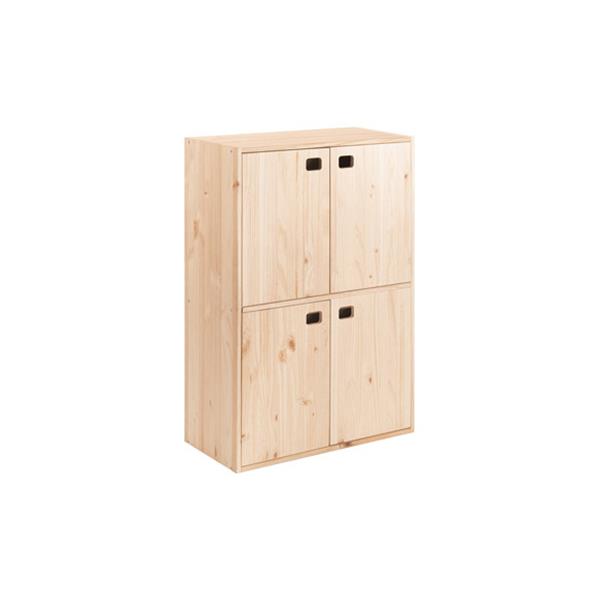 MUEBLE MODULO  DINAMIC 4 PUERTAS 105,4 X 70,8 X 33 CM PINO MACIZO ASTIGARRAGA