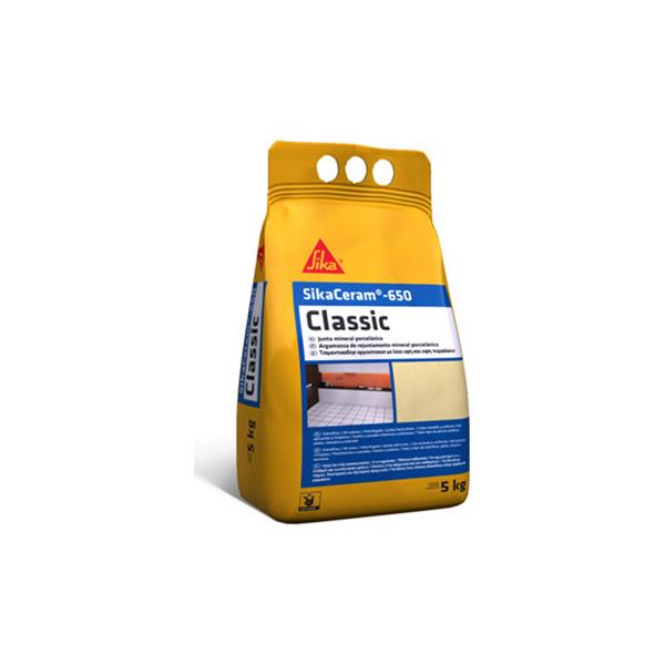 LECHADA JUNTAS SIKACERAM 650 CLASSIC C20 5 KG NEGRO SIKA