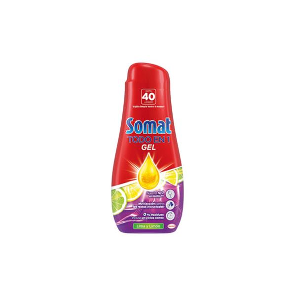 LAVAVAJILLAS GEL TODO EN 1 LIMON 40 DOSIS SOMAT