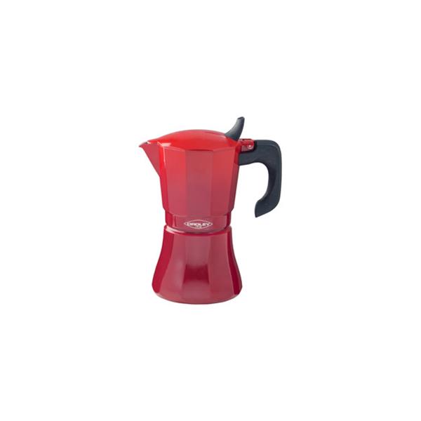 CAFETERA ALUMINIO INDUCCION PETRA ROJA 9 TAZAS OROLEY