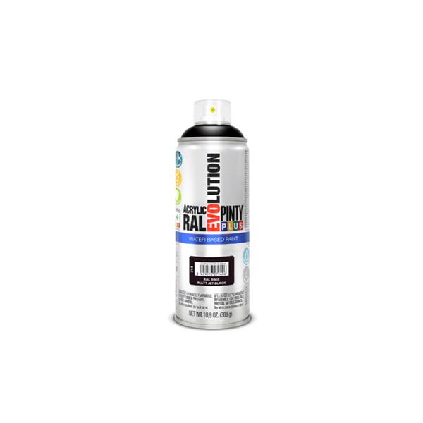 PINTURA SPRAY AL AGUA EVOLUTION WATER BASED  520 CC RAL 9005 NEGRO INTENSO  MATE NOVASOL