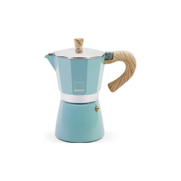 CAFETERA ALUMINIO FULL INDUCCION VENEZIA AZUL 3 TAZAS GNALI&ZANI