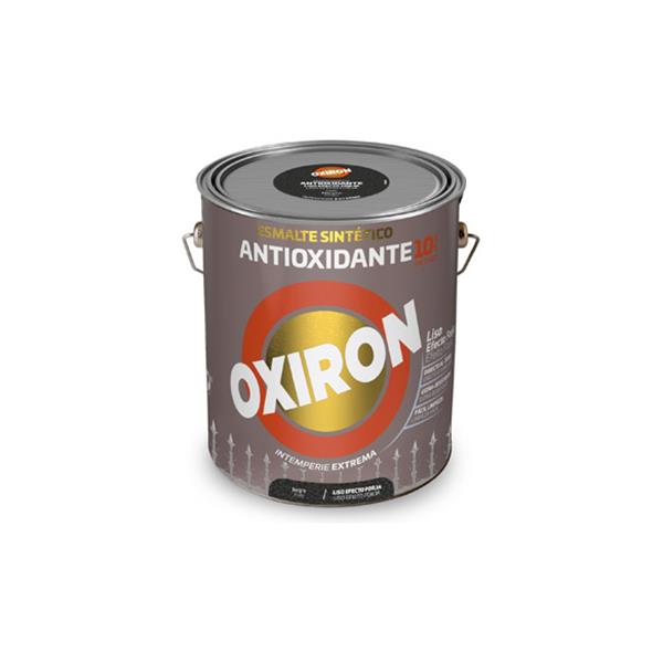 ESMALTE ANTIOXIDANTE OXIRON LISO EFECTO FORJA 4 LT NEGRO TITANLUX
