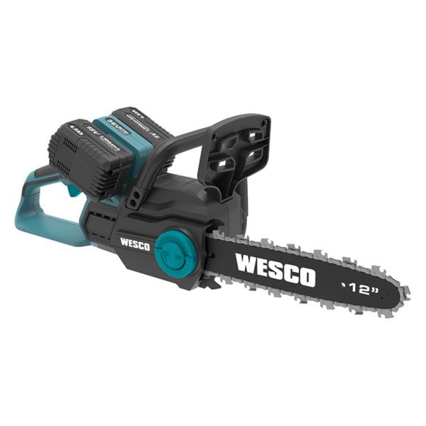 MOTOSIERRA BATERIA 30 CM CON 2 BATERIAS DE 18 V. 4 AH WESCO 