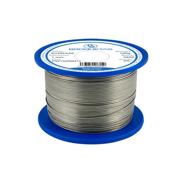 ROLLO DE ESTA&Ntilde;O BROFIL 40 SN40 PB60 100 GR. &Oslash; 1 MM
