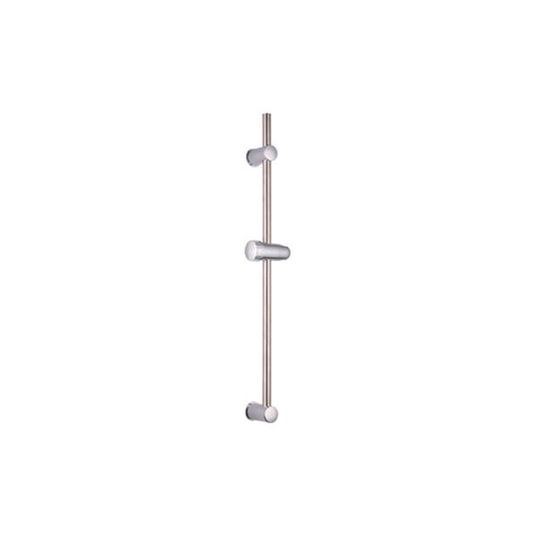 BARRA DE DUCHA REDONDA FABRICADA EN ACERO INOX SOPORTES AJUSTABLES DE ABS 65 CM L CROMADO