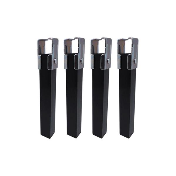 PATAS SOMIER CUADRADA SIN RUEDAS (JUEGO 4 PIEZAS) 250X35X35 MM NEGRAS MICEL