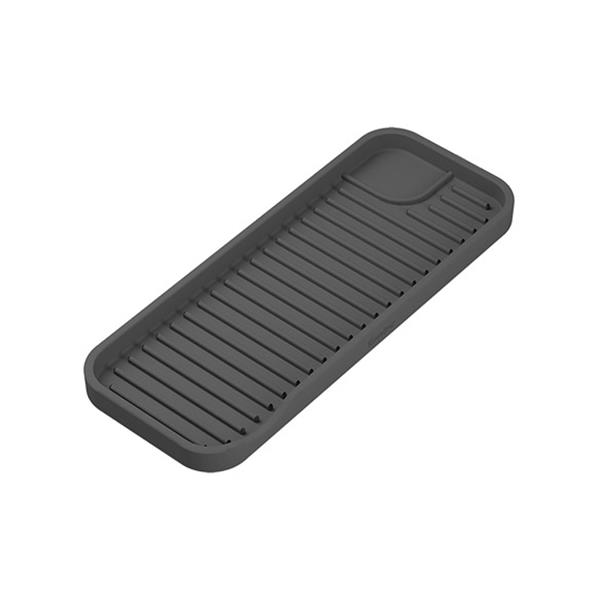 BANDEJA FREGADERA SILICONA SARTENERO TYDI MAT 23 X 9 CM CROMADO METALDLEX