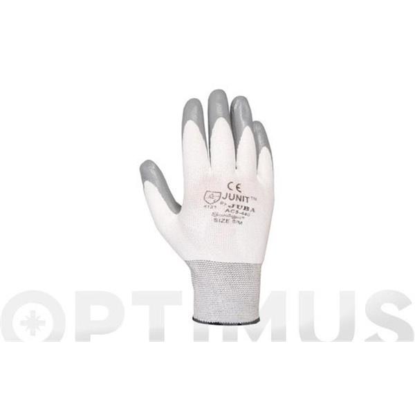 GUANTE "JUNIT&reg;" DE NYLON CON RECUBRIMIENTO NITRILO PALMA  AC5-440 T-7   JUBA . 