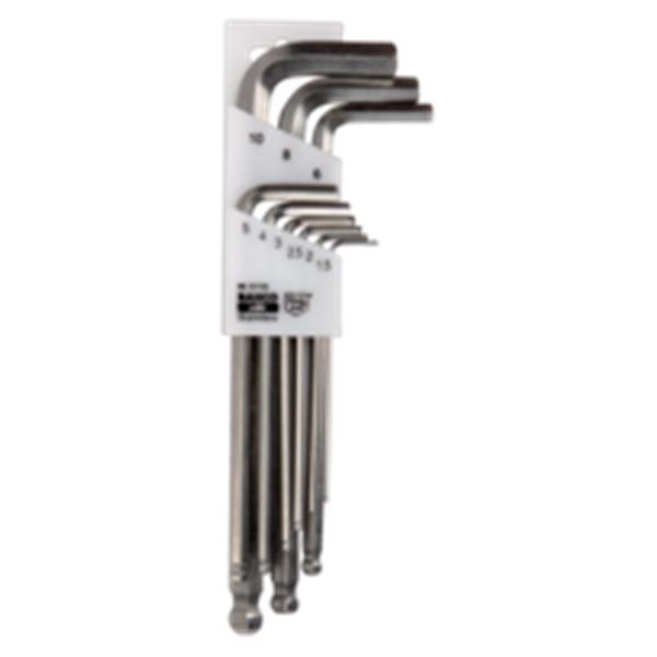 JGO. 9 LLAVES HEX BOLA INOX A-2 MM  BE-9770I  BAHCO