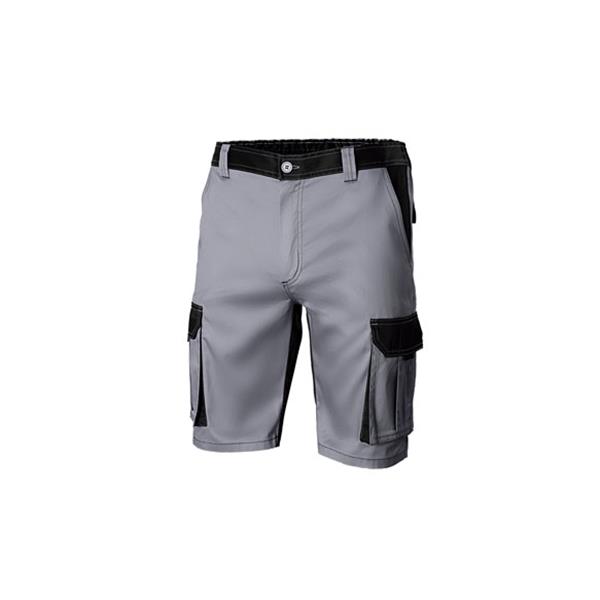 BERMUDA BICOLOR GRIS NEGRO MULTIBOLSILLOS T-42 VELILLA