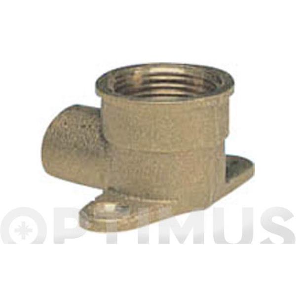 CODO PLACA MURAL 472 GCU 1/2 X 15 MM COBRE