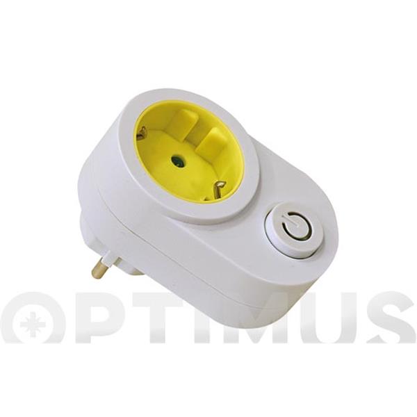ADAPTADOR 1 TOMA CON INTERRUPTOR QF+