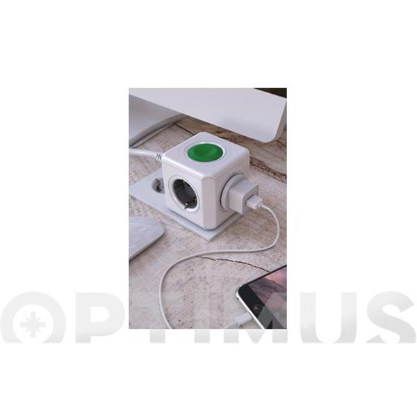 ADAPTADOR 4 TOMAS + CONTROL SMARTHOME POWERCUBE
