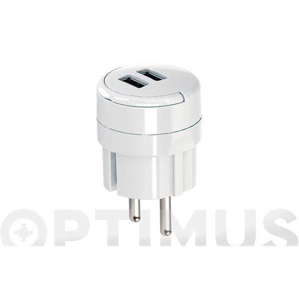 ADAPTADOR DOBLE USB 2,1 AmP ELECTRALINE
