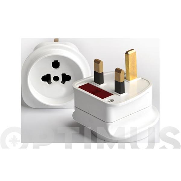 ADAPTADOR ENCHUFE PARA VIAJE 904-REINO UNIDO TECH