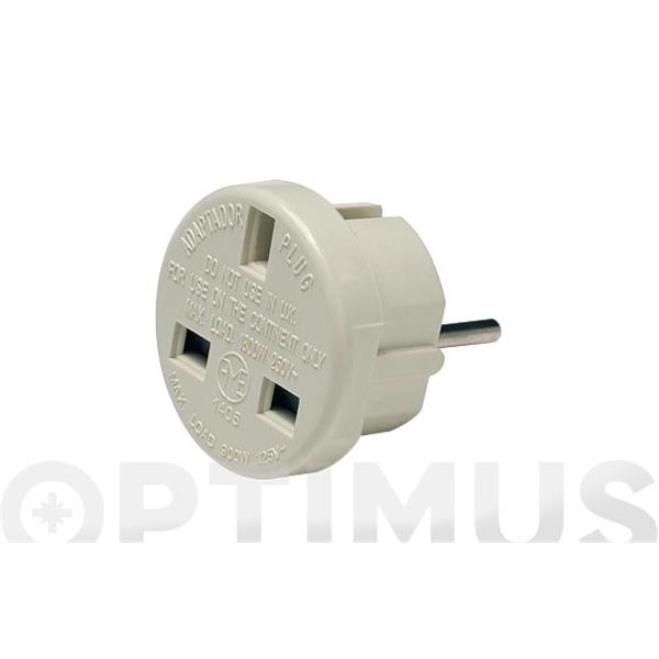 ADAPTADOR EUROPEO INGLES 10 AMP 250 VO FAMATEL