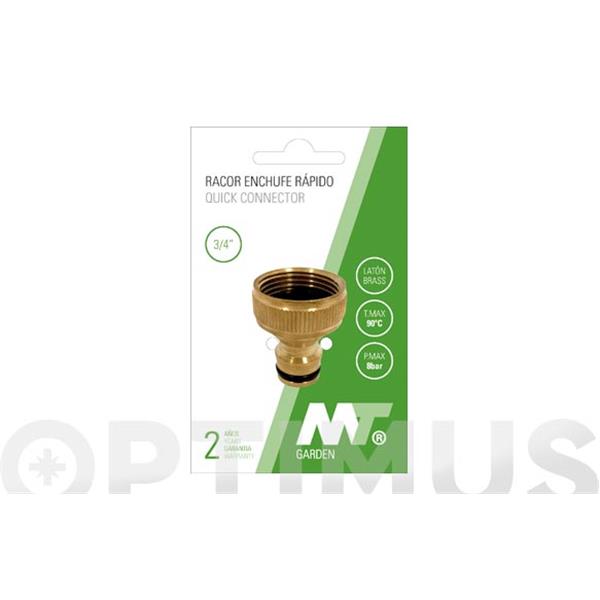 ADAPTADOR LATON ROSCA HEMBRA 1" CONEXION RAPIDA MT