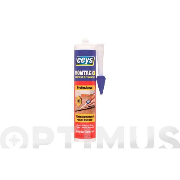 ADHESIVO DE MONTAJE MONTACK PROFESIONAL EN TUBO 300ML CEYS