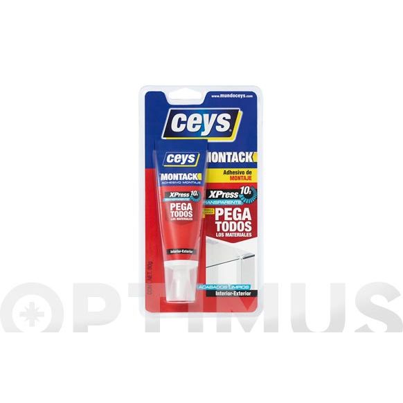 ADHESIVO DE MONTAJE MONTACK TRANSPARENTE INMEDIATO 80GR CEYS