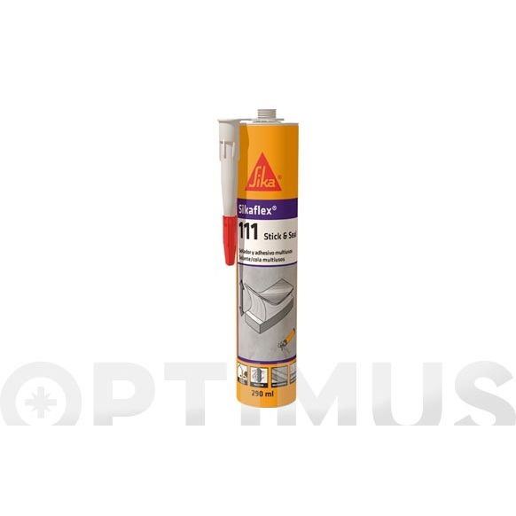 ADHESIVO DE MONTAJE SIKAFLEX 111 STEAK&SEAL GRIS 290 ML 