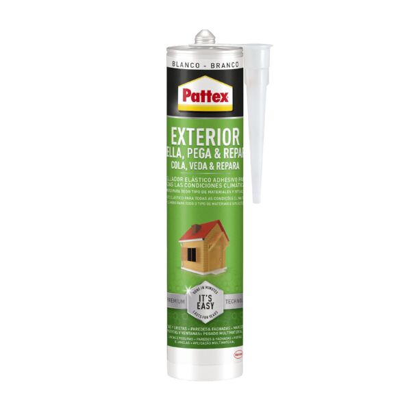 ADHESIVO SELLADOR PARA EXTERIOR BLANCO EN CARTUCHO 280ML PATTEX
