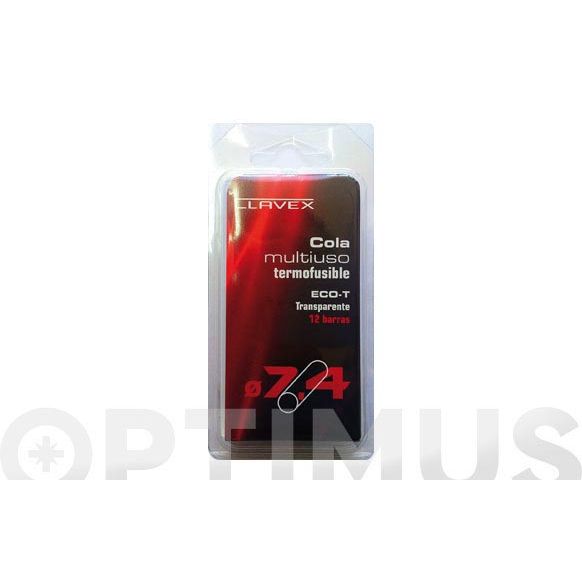 ADHESIVO TERMOFUSIBLE EN BARRA TRANSPARENTE &Oslash;7,4*100MM (12 BARRAS) CLAVEX