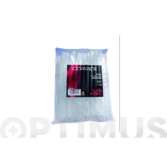 COLA TERMOFUSIBLE EN BARRA TRASLUCIDA &Oslash; 12 X 200 MM 1 KG CLAVEX