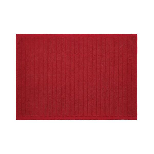 ALFOMBRA BA&Ntilde;O ALGODON RIZO ROJO 45 X 65 CM .