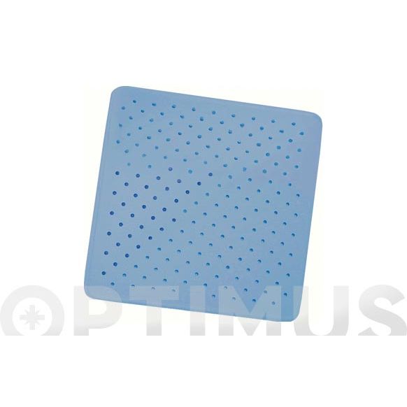 ALFOMBRA DUCHA CAUCHO NATURAL 54 X 54 CM AZUL DINTEX