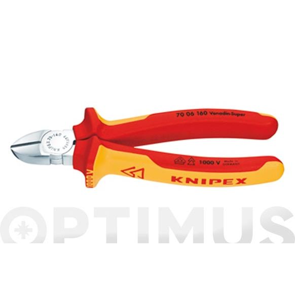 ALICATE CORTE DIAGONAL 7006 160 MM MANGO AISLADO 1000 VO. KNIPEX